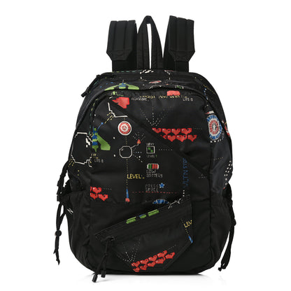 Valentino Garavani Nylon Game Print Backpack Black 1 of 9