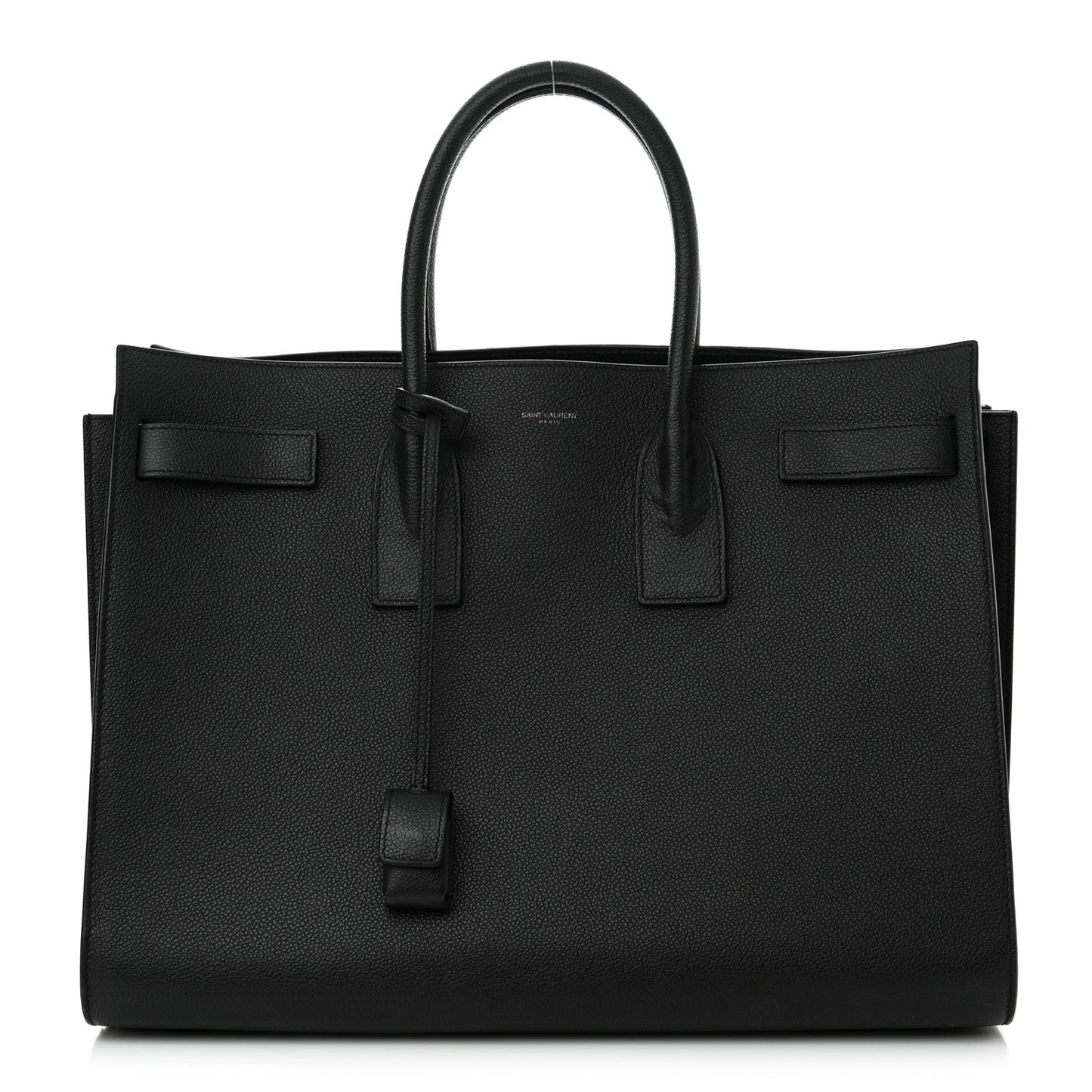Grained Calfskin Large Sac De Jour Carryall Black