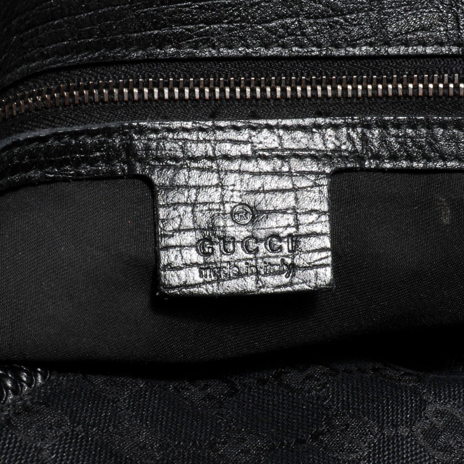Gucci Monogram Large Horsebit Chain Hobo Black 6 of 7