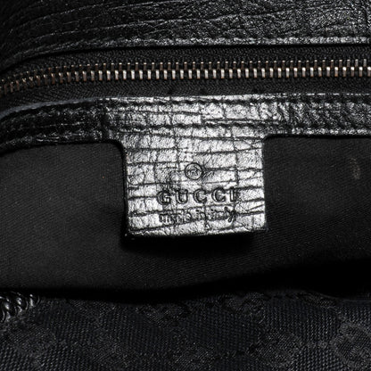 Gucci Monogram Large Horsebit Chain Hobo Black 6 of 7