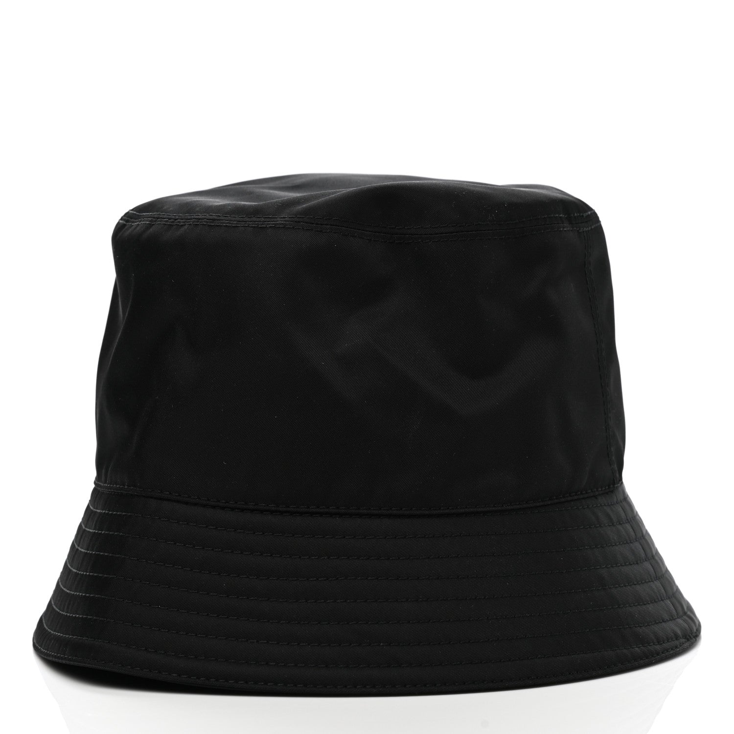 Prada Re-Nylon Metal Triangle Logo Womens Bucket Hat S Black 4 of 9