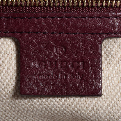 Gucci Pebbled Calfskin Large Soho Shoulder Bag Bordeaux 6 of 7