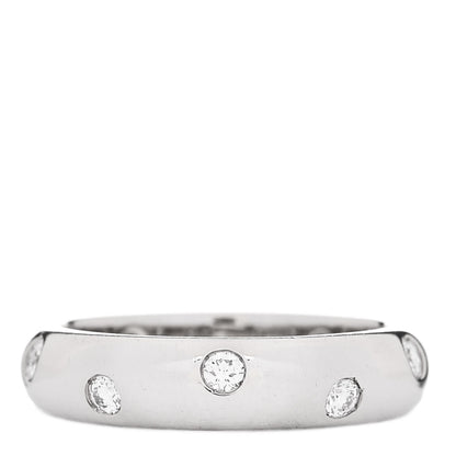 Tiffany Platinum Diamond 4mm Etoile Band Ring 46 3.75 1 of 5