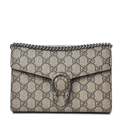 Gucci GG Supreme Monogram Mini Dionysus Chain Wallet Beige Taupe 1 of 13