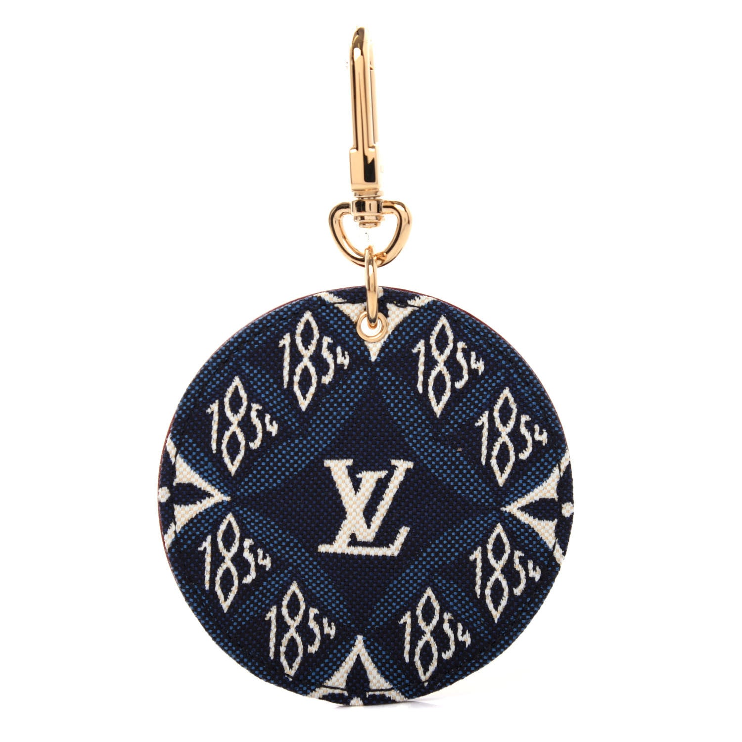 Louis Vuitton Jacquard Since 1854 Bag Charm Key Holder Blue 1 of 5