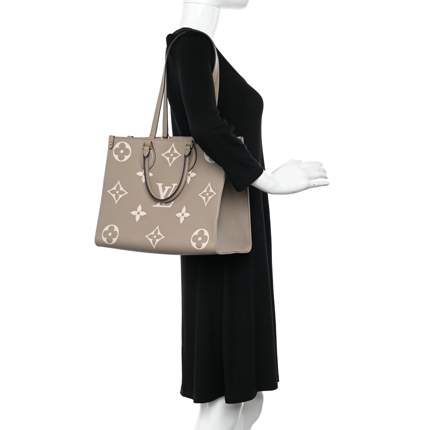 Louis Vuitton LOUIS VUITTON Empreinte Monogram Giant Onthego MM Tourterelle Creme 2 of 11