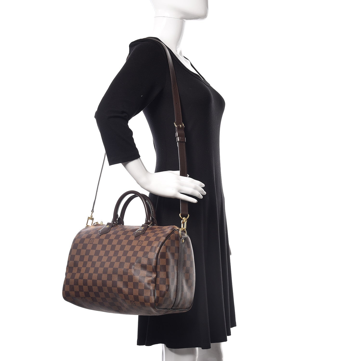 Louis Vuitton Damier Ebene Speedy Bandouliere 30 2 of 11