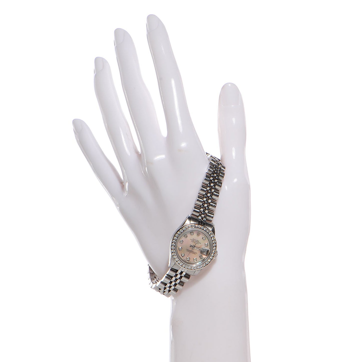 Stainless Steel Diamond Mother of Pearl 26mm Oyster Perpetual DateJust Watch