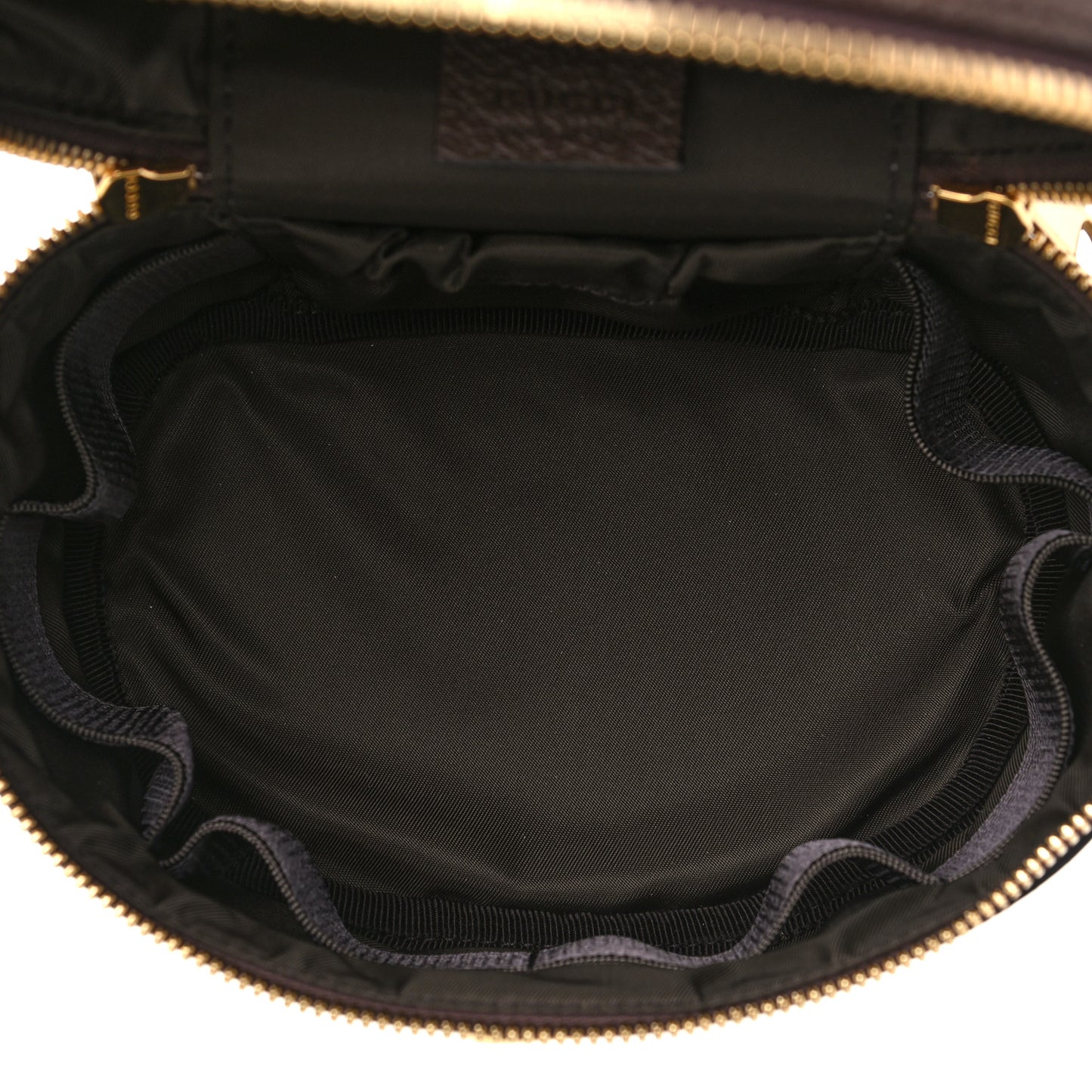 GG Supreme Monogram Textured Calfskin Web Ophidia Vanity Cosmetic Case Beige Ebony New Acero