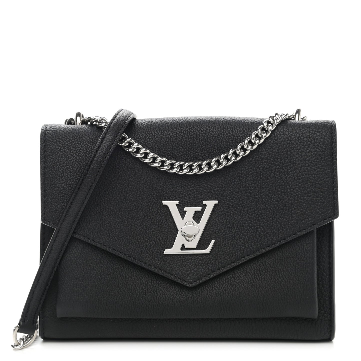 Soft Calfskin Mylockme Chain Bag BB Black