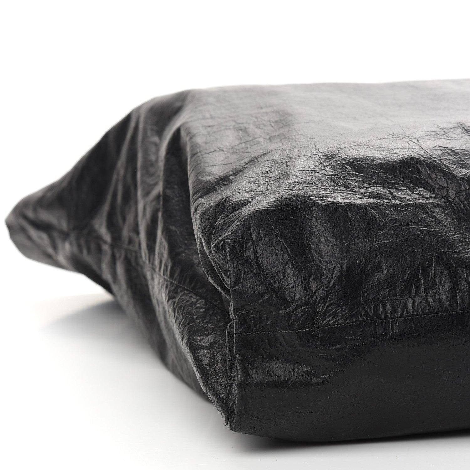 Lanvin Crinkled Lambskin Paper Bag Tote Black 8 of 9