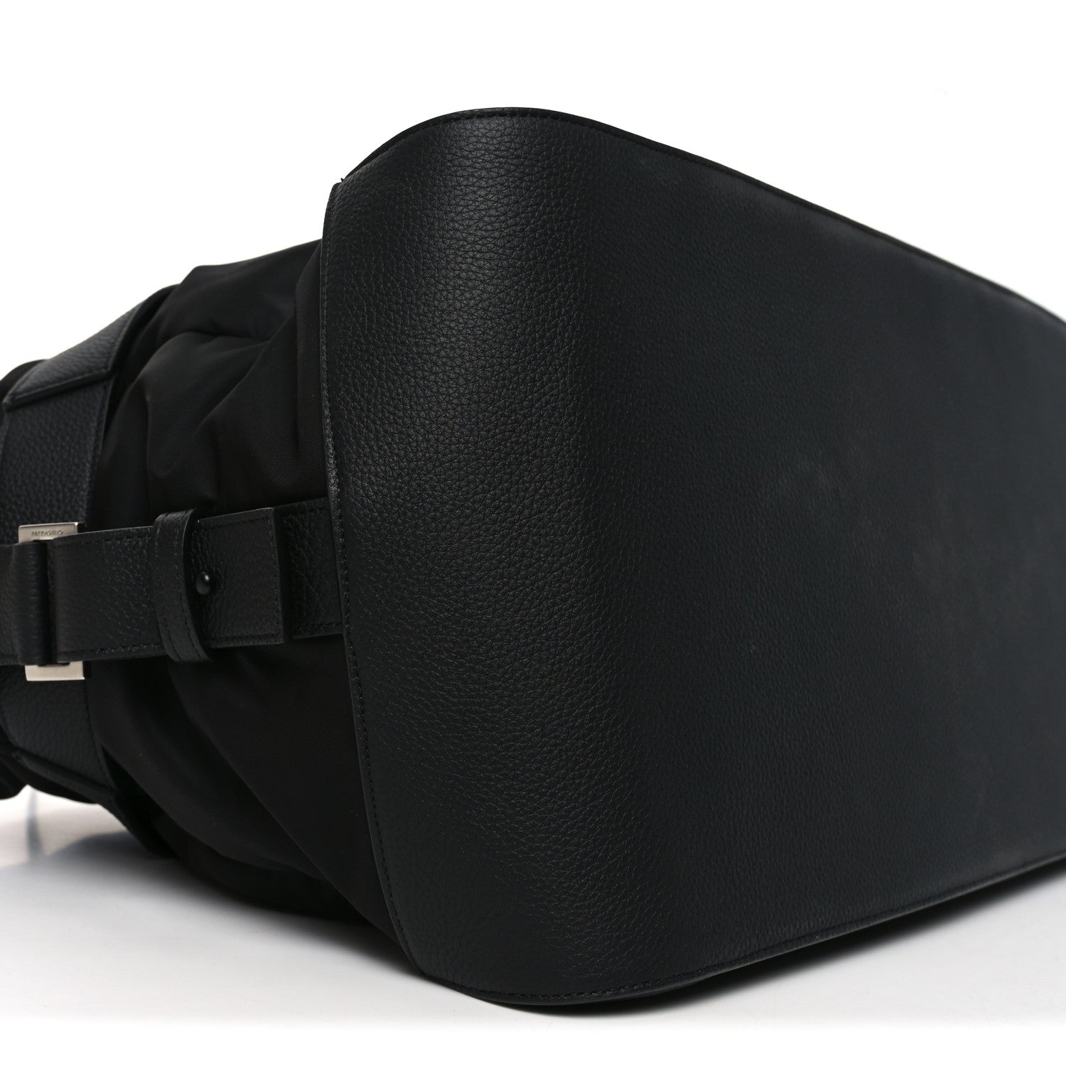 Salvatore Ferragamo Nylon Calfskin Cut Out Duffle Bag Black 8 of 9