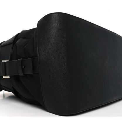 Salvatore Ferragamo Nylon Calfskin Cut Out Duffle Bag Black 8 of 9