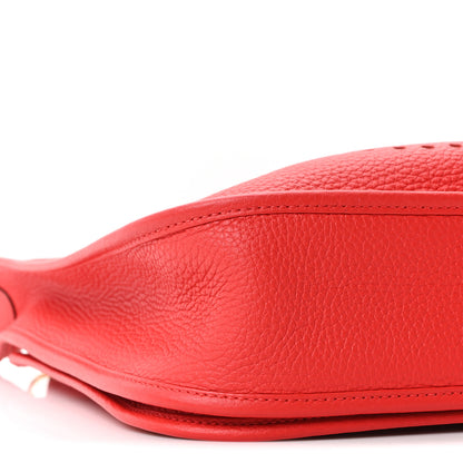 Hermes Taurillon Clemence EVELYNE III GM Rouge de Coeur 9 of 11