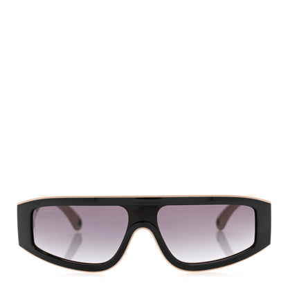 Chanel Acetate Cat Eye Sunglasses 6057 Black Beige 2 of 8