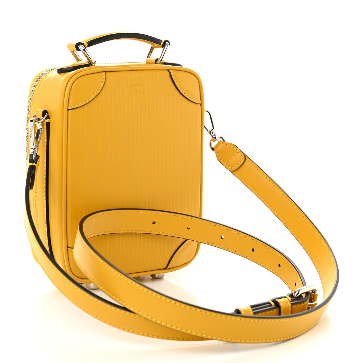 Vitello Astro Rubber Effect Mini Trolley Bag Sunflower