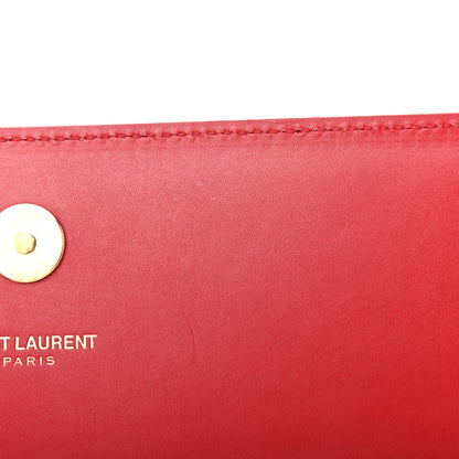 Saint Laurent Calfskin Classic Monogram Cassandre Clutch Rouge Orient 18 of 28