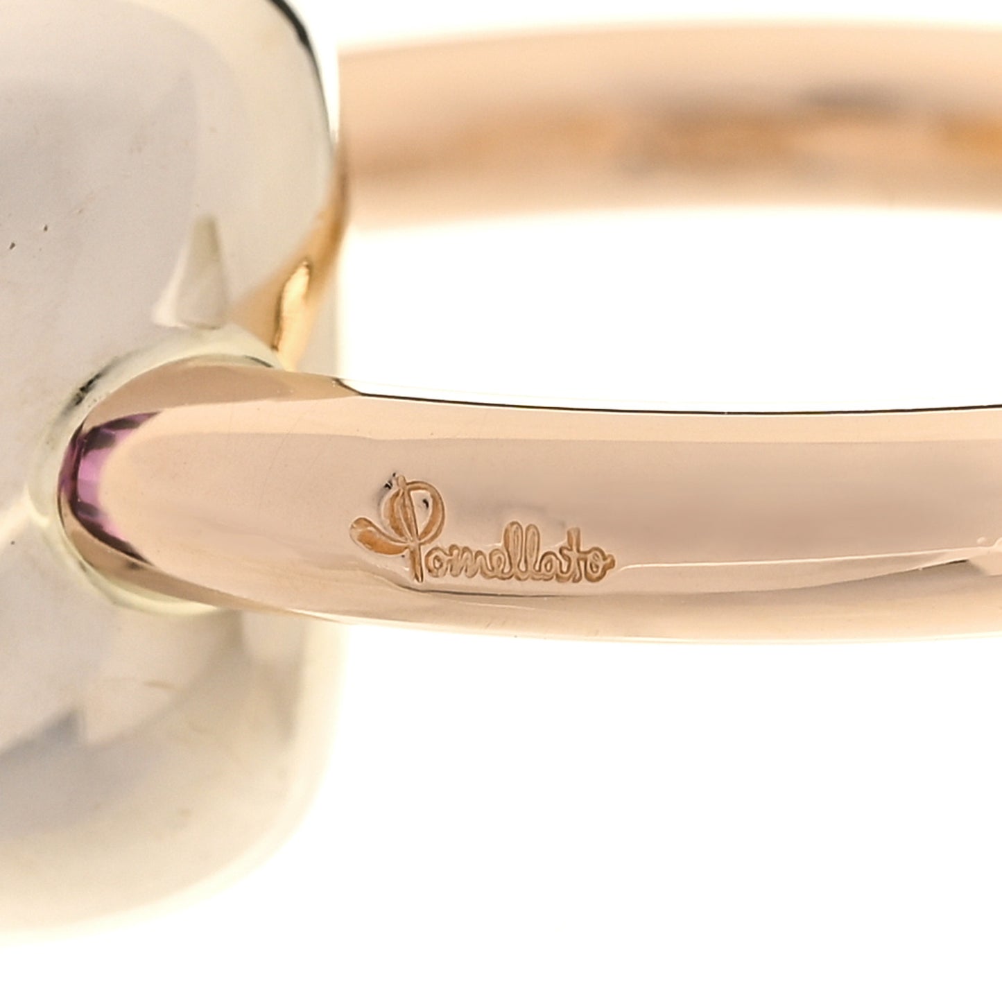 18K Rose Gold Amethyst Nudo Assoluto Ring 55 7.25