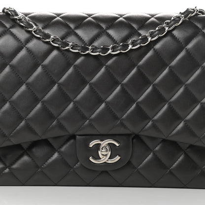 Chanel Lambskin Quilted Maxi Double Flap Black 8 of 21