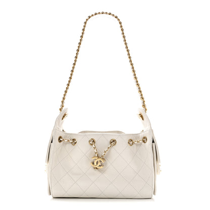 Chanel Caviar Quilted Mini Chanel 25 Handbag White 1 of 10