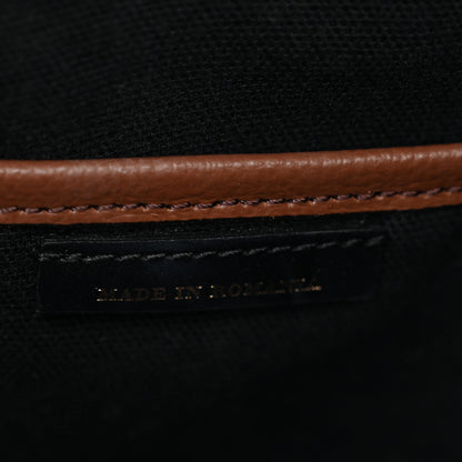 Burberry Grainy Calfskin House Check Medium Banner Tote Tan 6 of 12