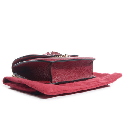 Valentino Garavani Vitello Monochrome Small Glam Lock Rockstud Flap Scarlet 6 of 9
