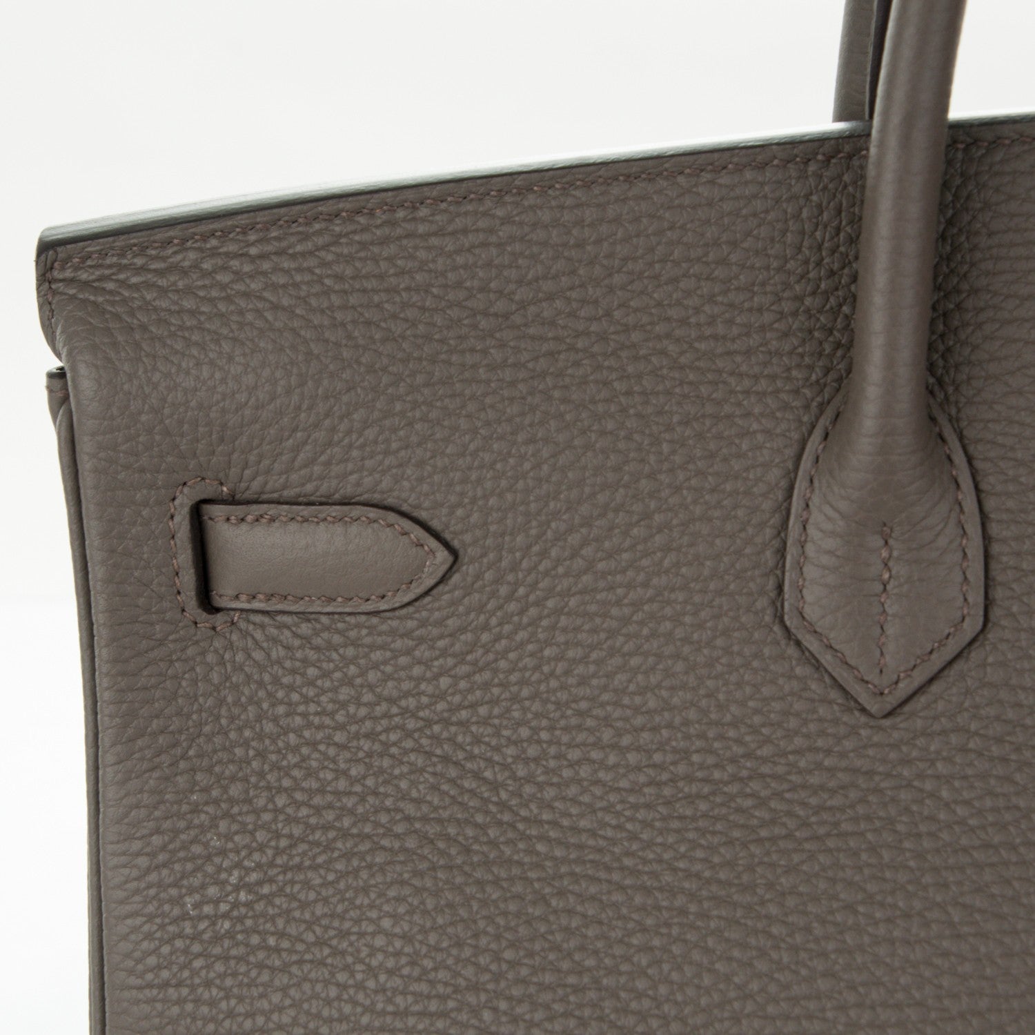 Hermes Taurillon Clemence Birkin 40 Etain 21 of 26