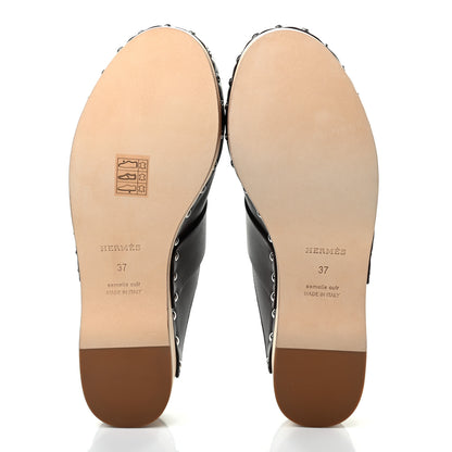 Hermes Calfskin Calya Mules 37 Brown 5 of 8