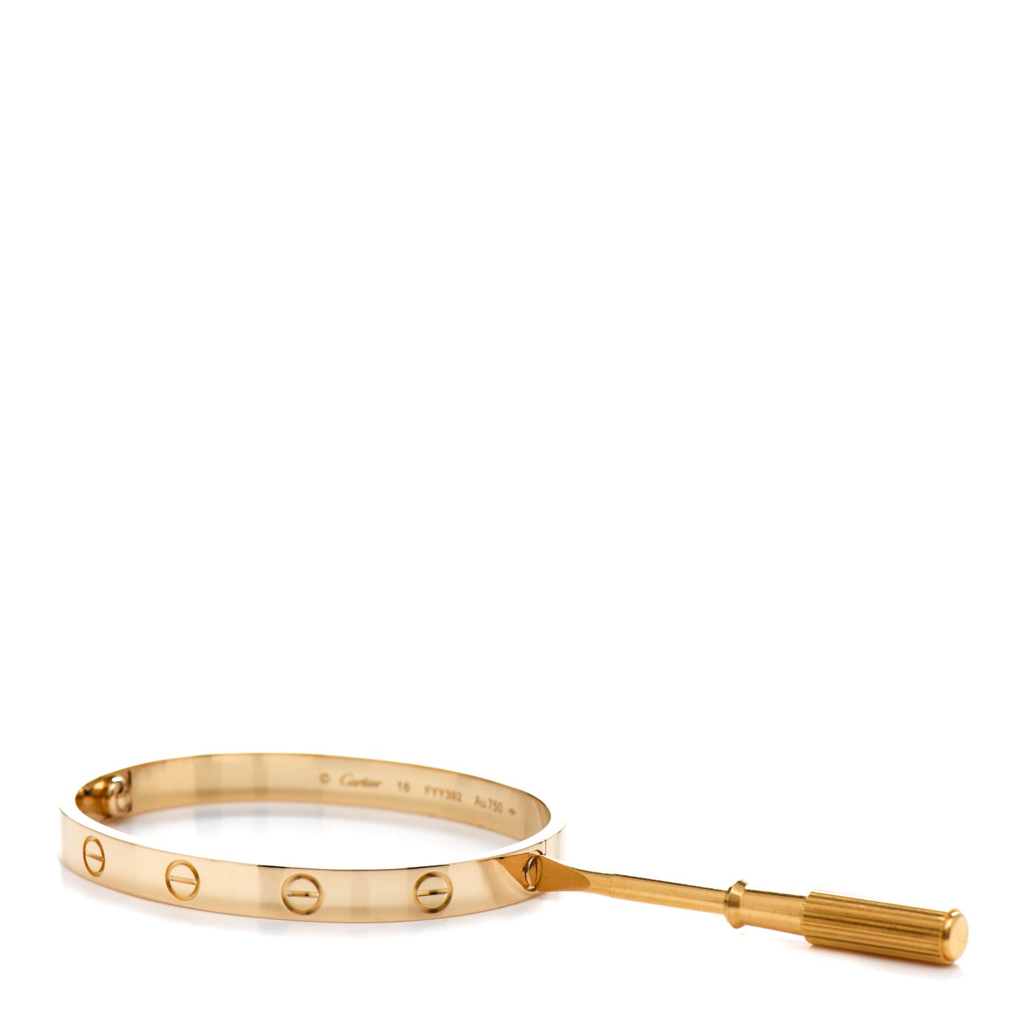 18K Yellow Gold LOVE Bracelet 16
