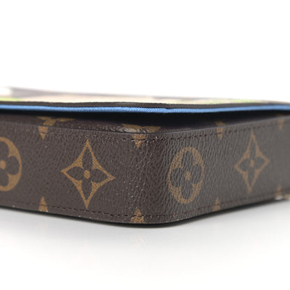 Louis Vuitton Monogram 2021 Christmas Animation China Wall Pochette Felicie Chain Wallet Myosotis Blue 9 of 9