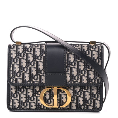 Christian Dior Oblique 30 Montaigne Flap Bag Blue 1 of 10