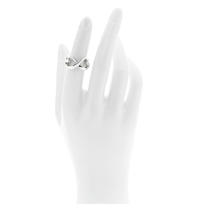 Tiffany Sterling Silver Paloma Picasso Double Loving Heart Ring 49 5 2 of 5