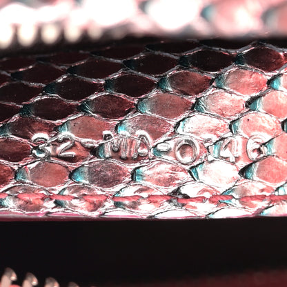 Christian Dior Metallic Snakeskin Medium Lady Dior Pink Blue 7 of 12