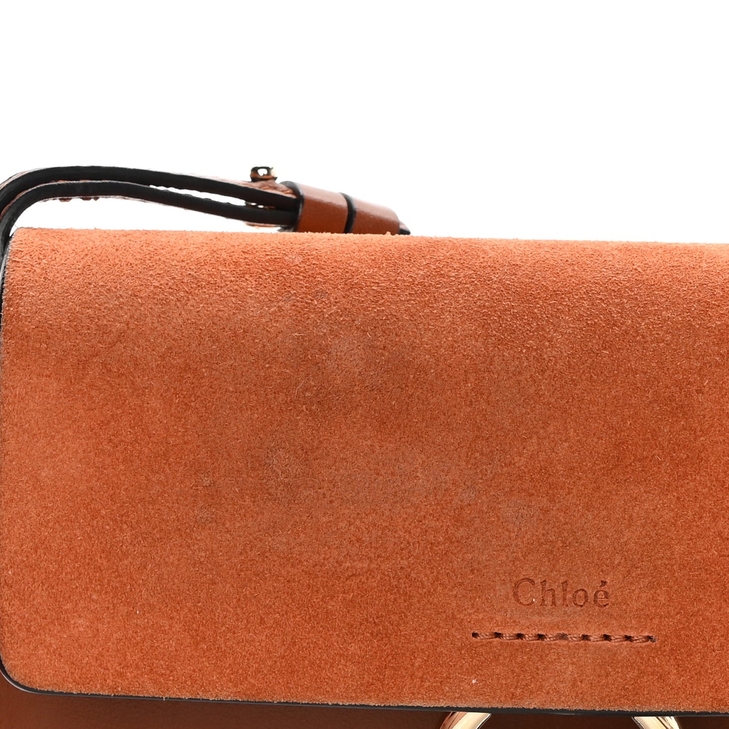 Suede Calfskin Mini Faye Shoulder Bag Tobacco