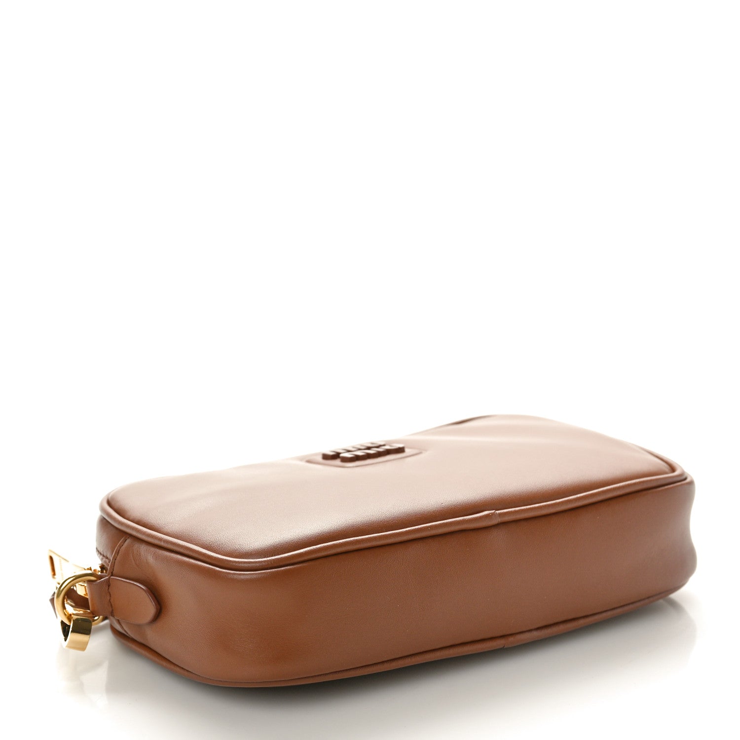 Miu Miu Nappa Arcadie Zipped Clutch Cognac 1798238 – FASHIONPHILE