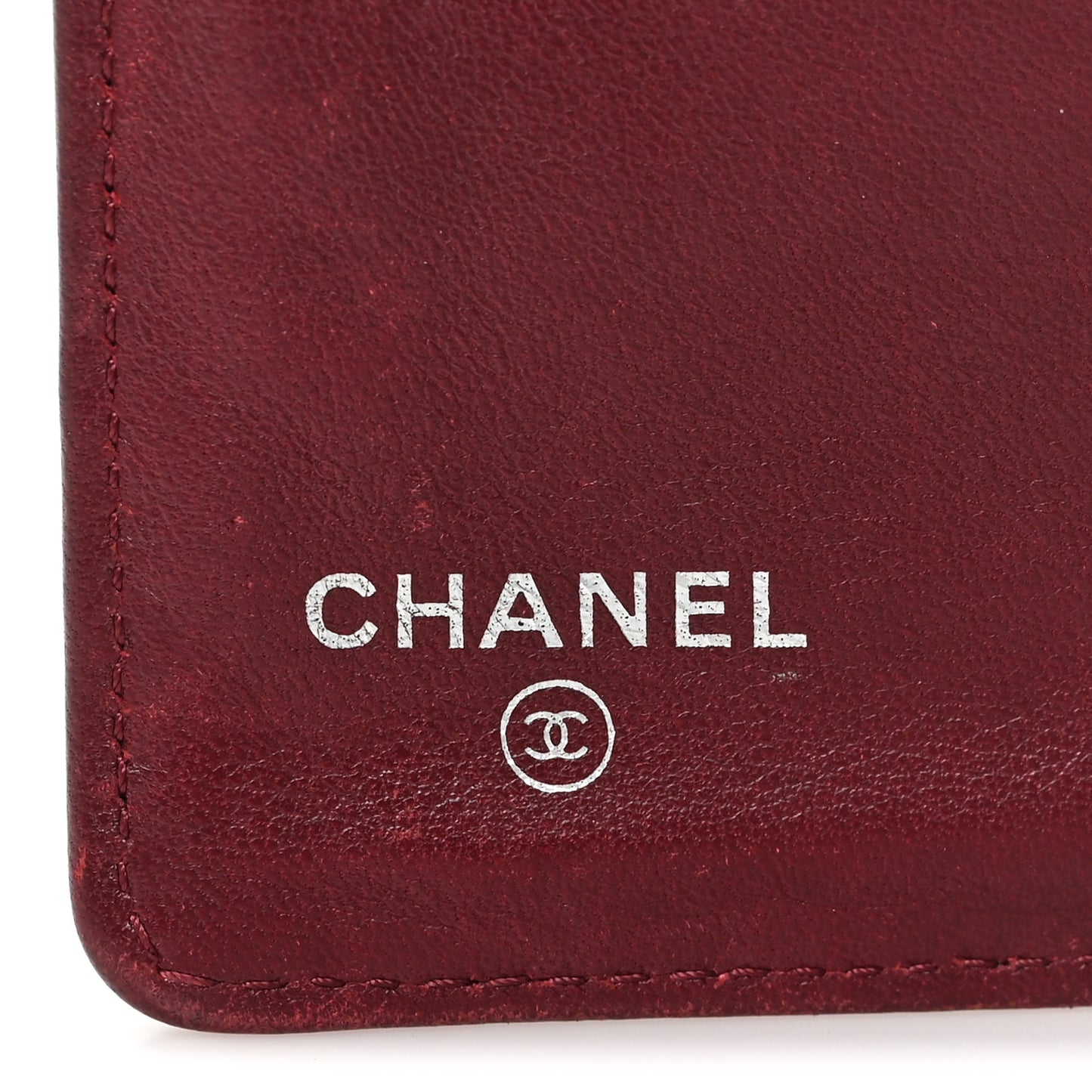Grained Patent CC Yen Wallet Burgundy
