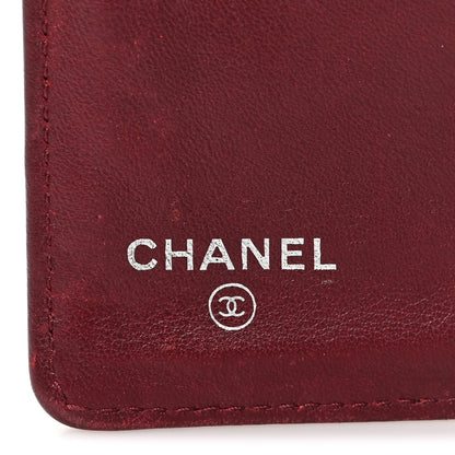 Chanel Grained Patent CC Yen Wallet Burgundy 6 of 8