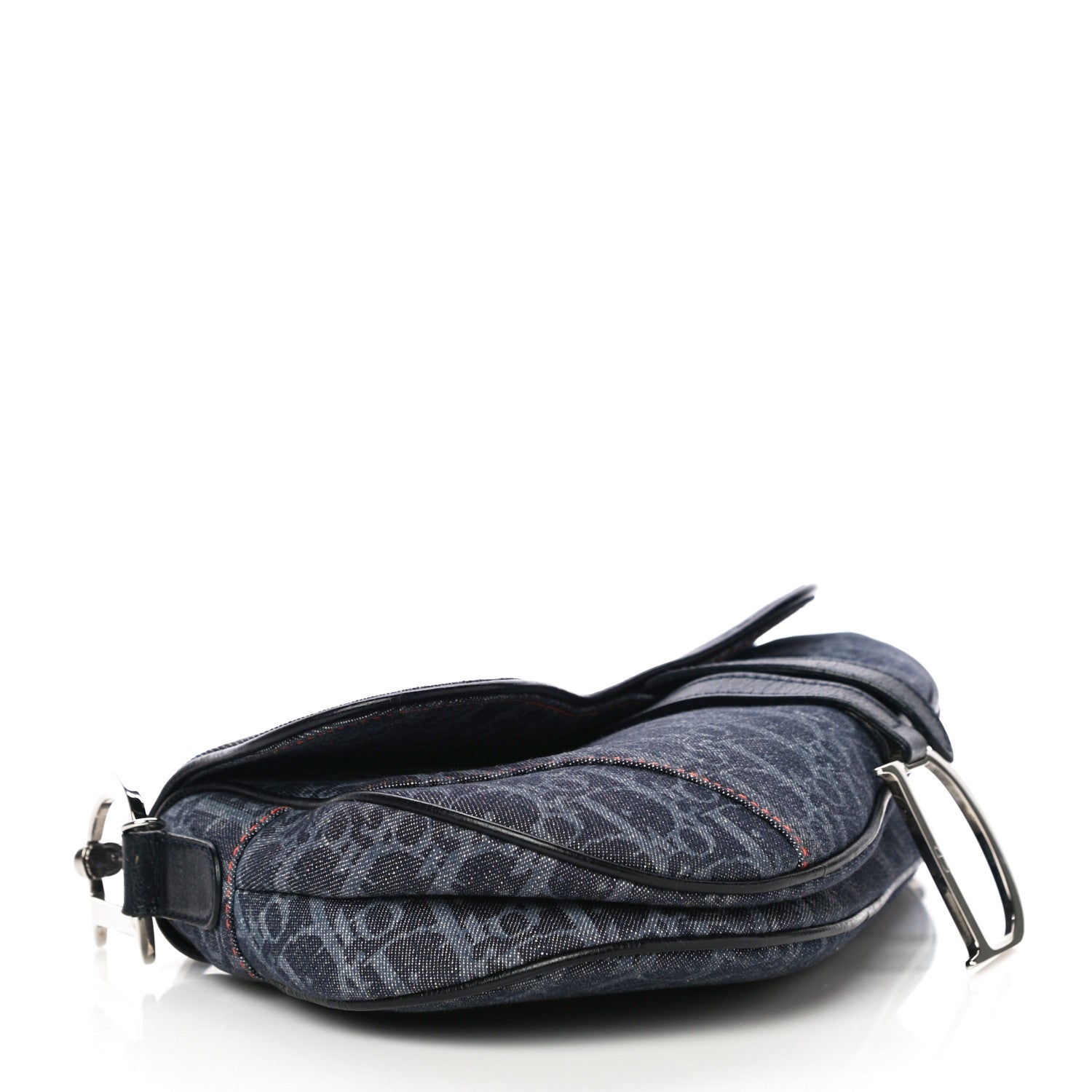 Christian Dior Denim Monogram Flight Saddle Bag 4 of 11