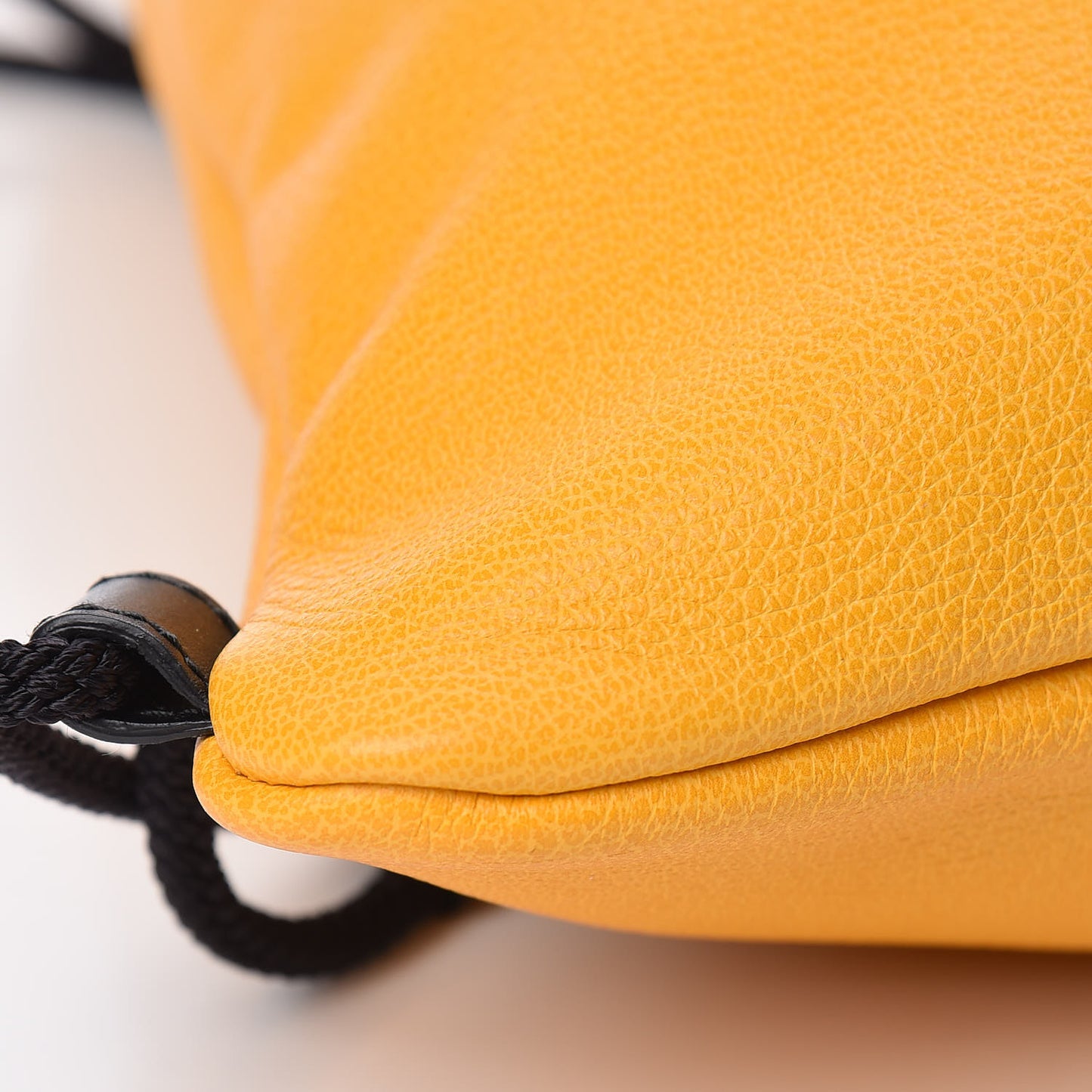 Calfskin Coco Capitan Logo Drawstring Backpack Yellow