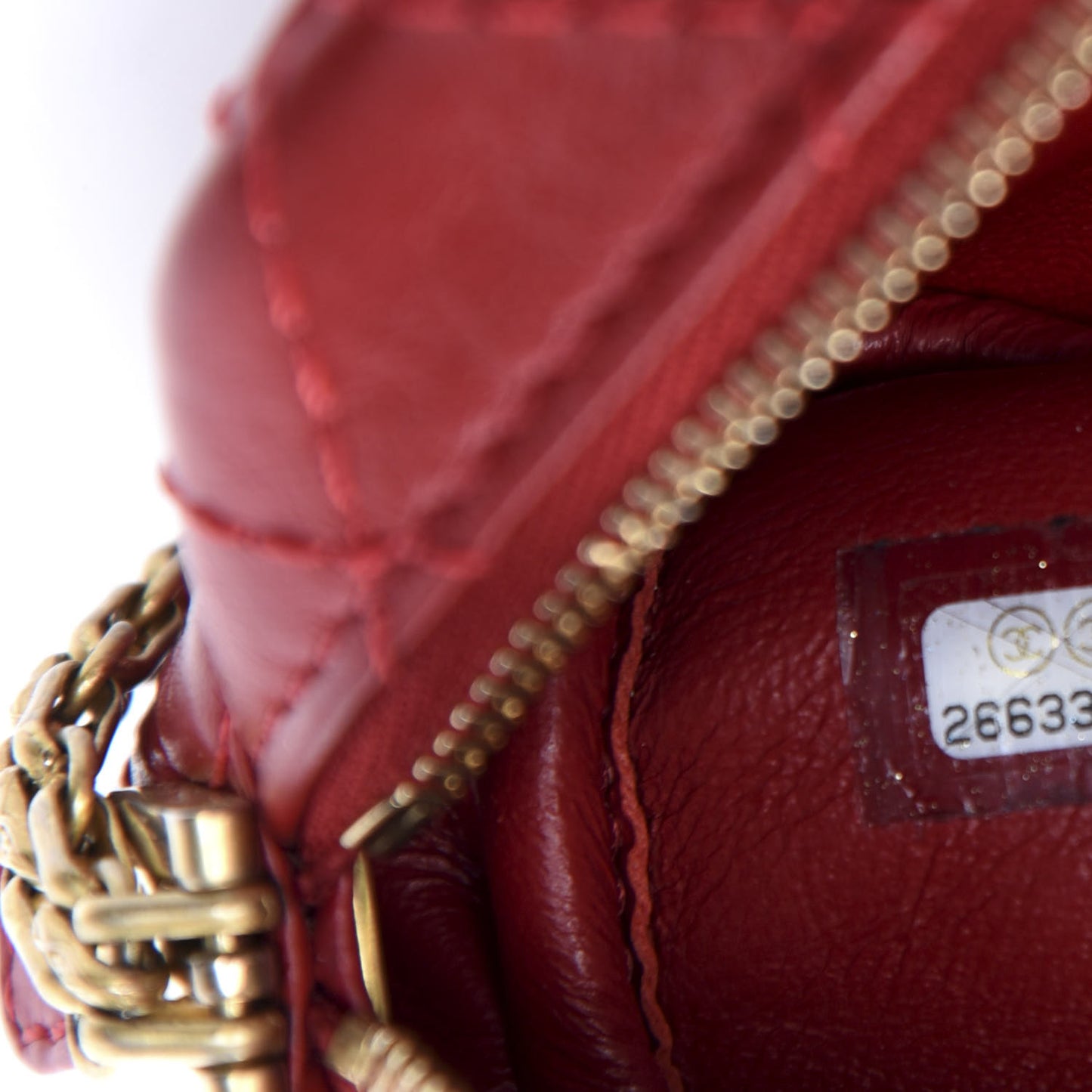 Aged Calfskin Quilted Mini Reissue Camera Case Red