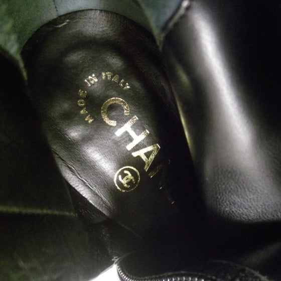 Patent Leather CC Boots 36.5 Black