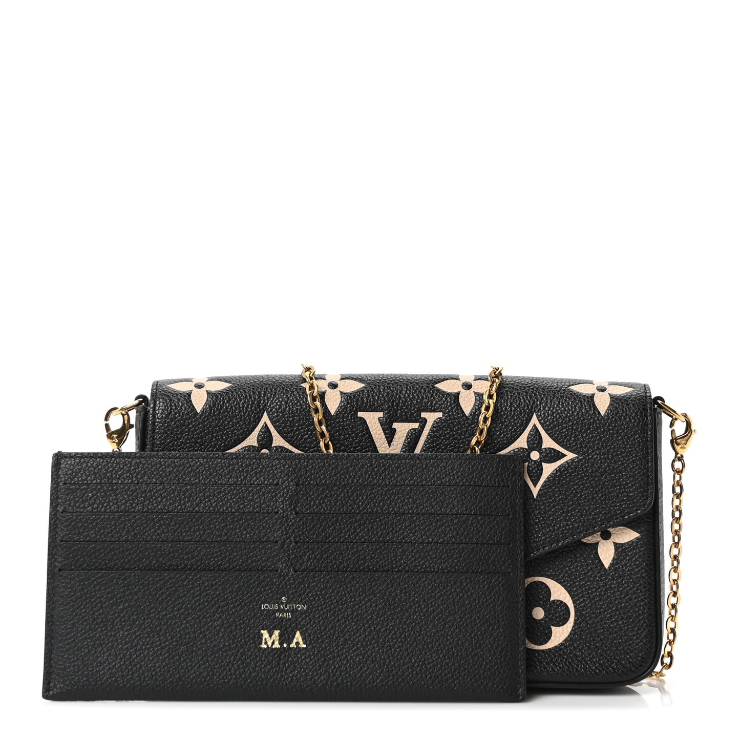 Empreinte Monogram Giant Felicie Pochette Black Beige