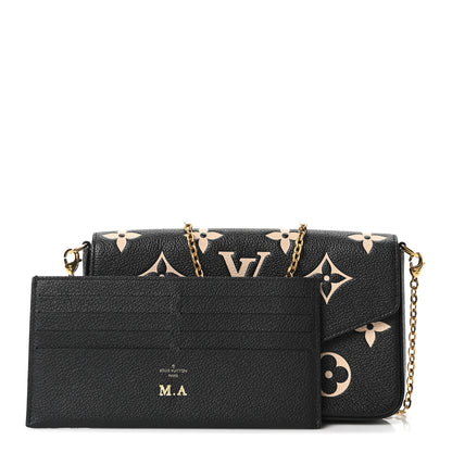 Louis Vuitton Empreinte Monogram Giant Felicie Pochette Black Beige 3 of 10