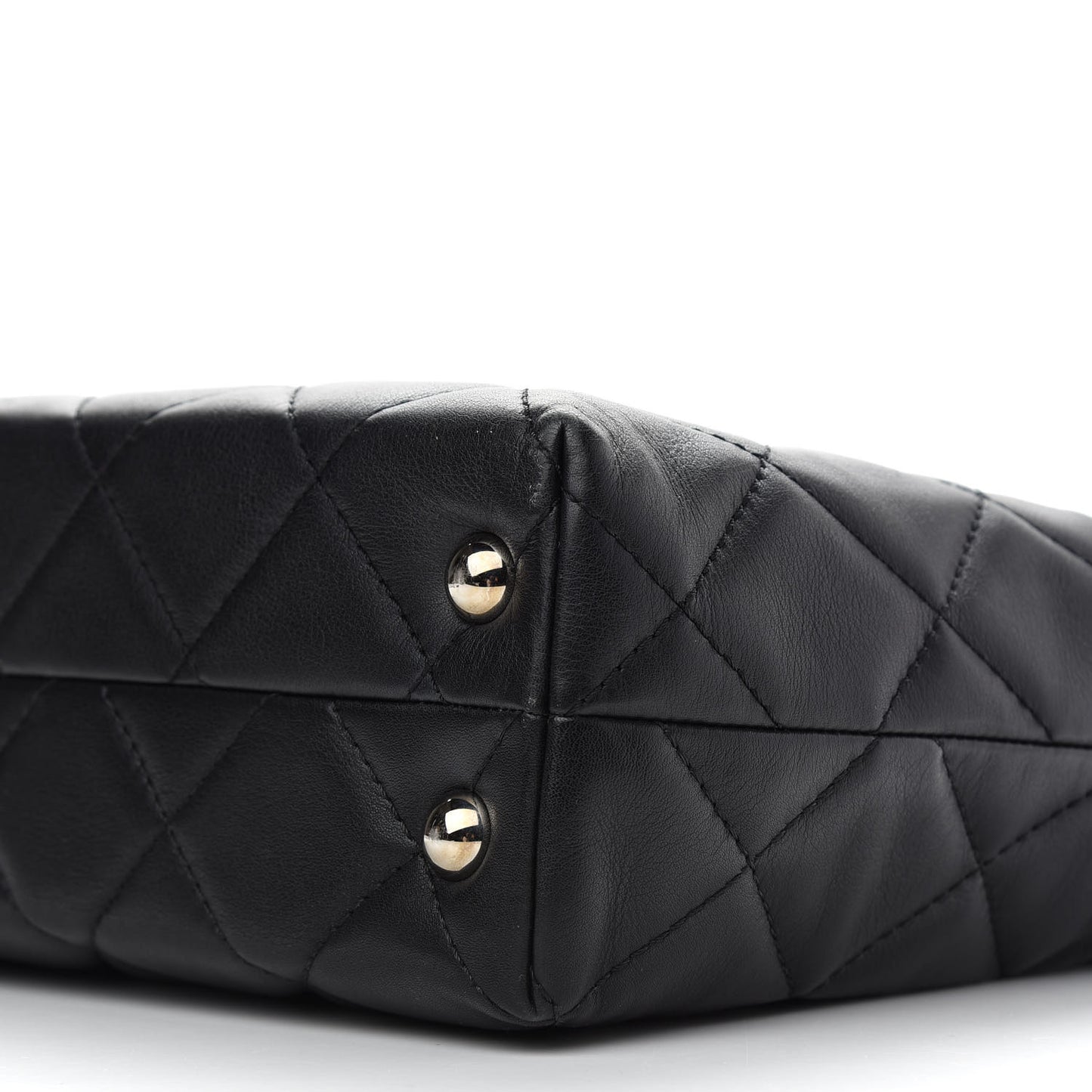 Calfskin Quilted In The Business North South Tote Black