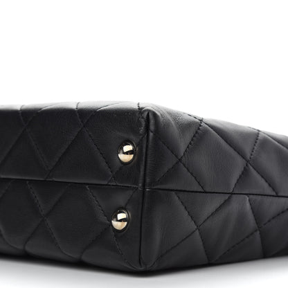 Chanel Calfskin Quilted In The Business North South Tote Black 9 of 9