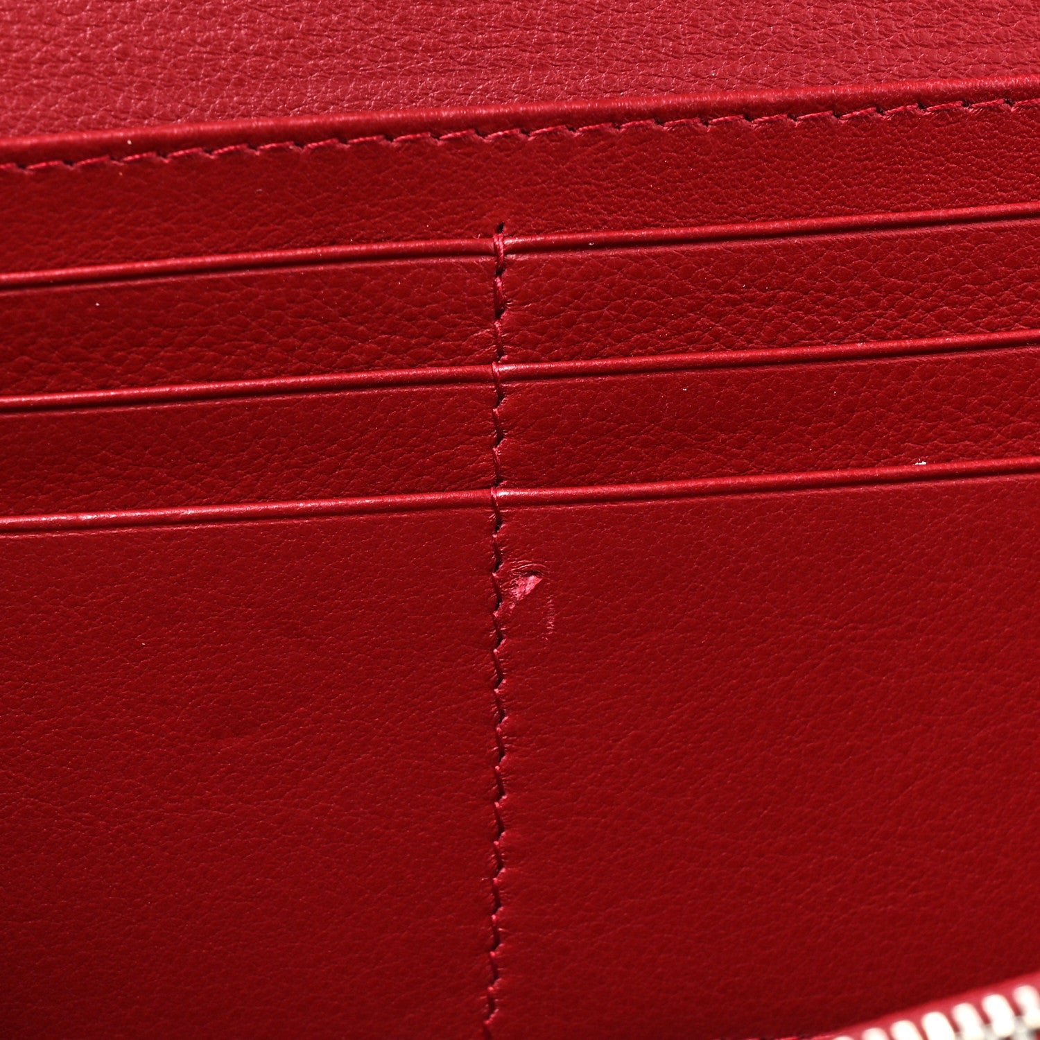Christian Dior Patent Cannage Lady Dior Rendezvous Wallet On Chain Red 11 of 14