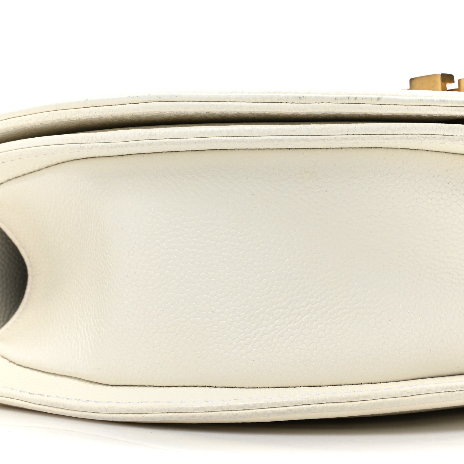 Chanel Caviar Quilted Small Boy Messenger Bag White 10 of 14