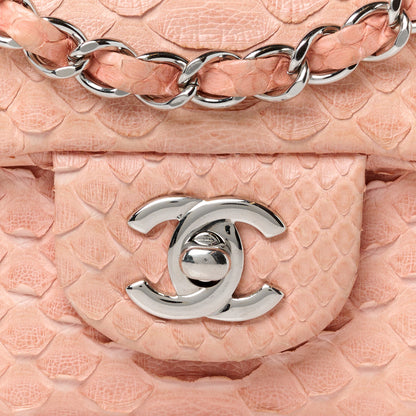 Chanel Snakeskin Mini Rectangular Flap Pink 9 of 11