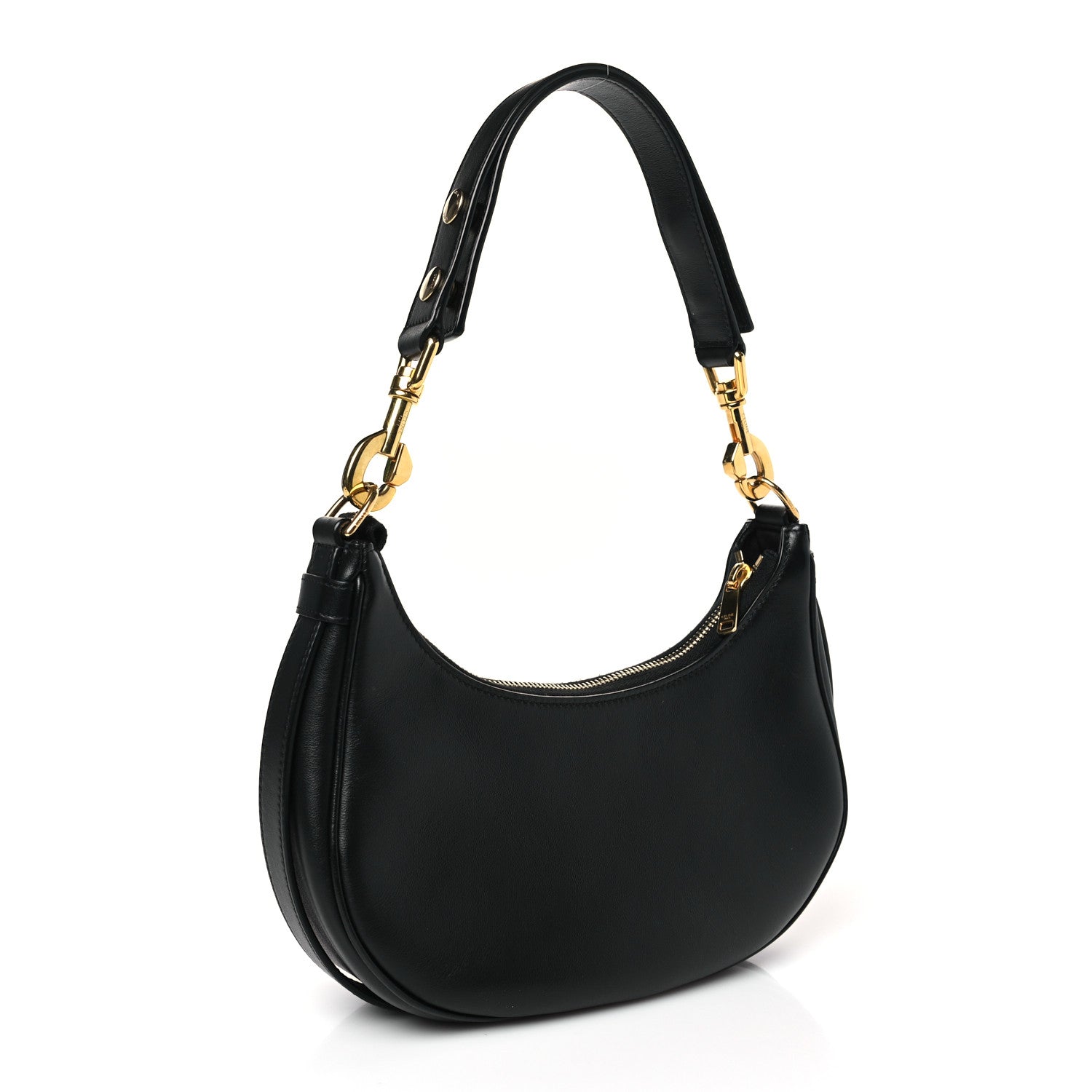 Celine Smooth Calfskin Medium Strap Ava Shoulder Bag Black 3 of 8