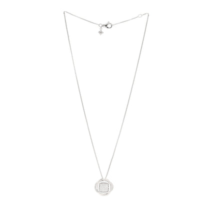 David Yurman Sterling Silver Diamond 20mm Infinity Pendant Necklace 2 of 4